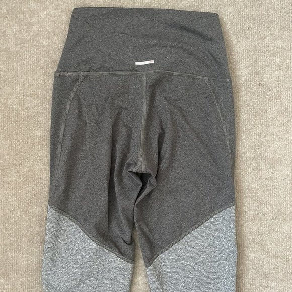 Aerie Leggings Womens Small Gray Peach Workout Pants Skinny Stretch Mesh - Picture 10 of 12